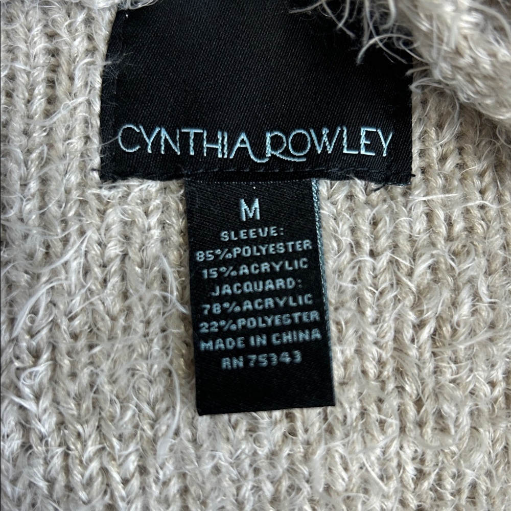 CYNTHIA ROWLEY, BEAUTIFUL TIE FRONT CARDIGAN SWEATER - Picture 5 of 5